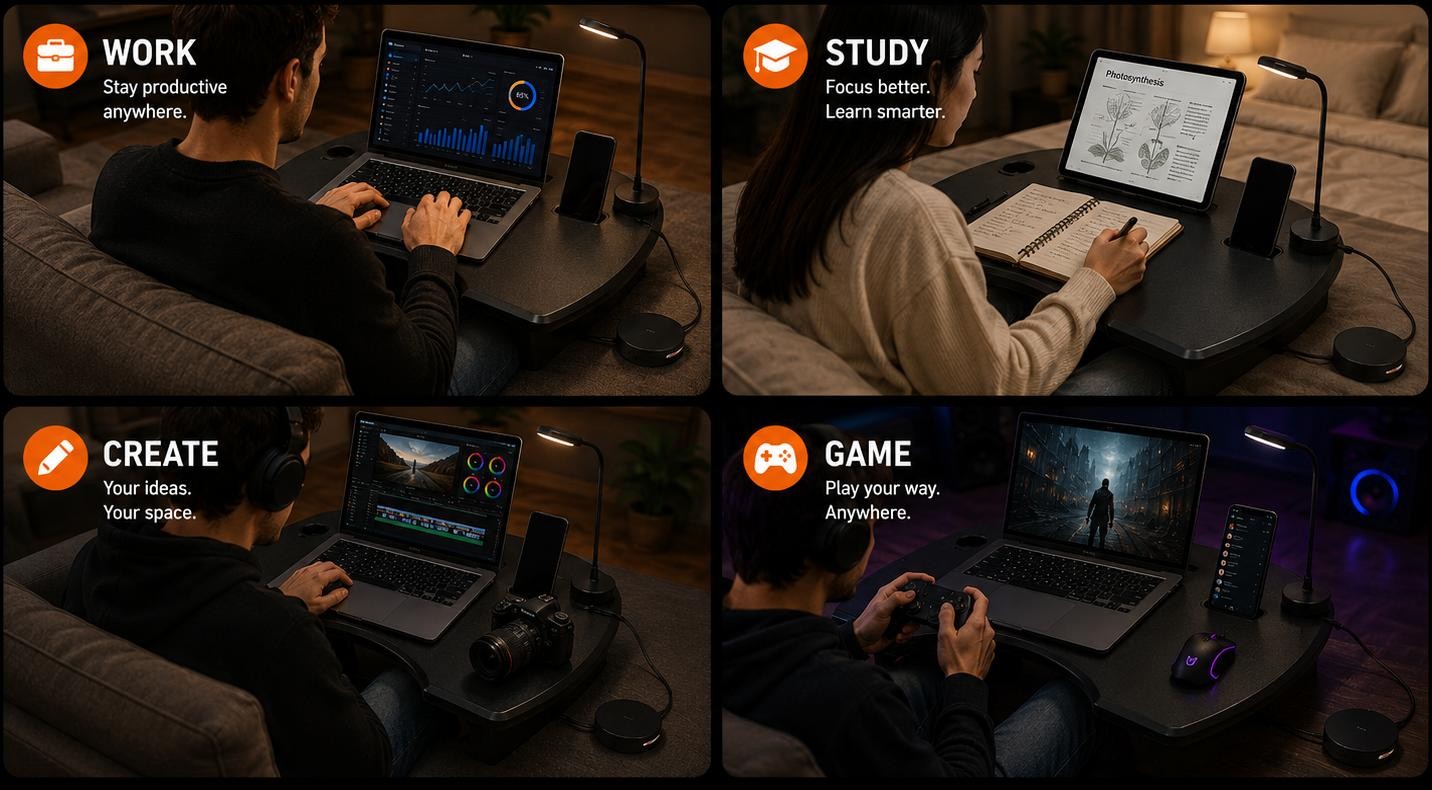 ArqDock used for work, study, creating and gaming